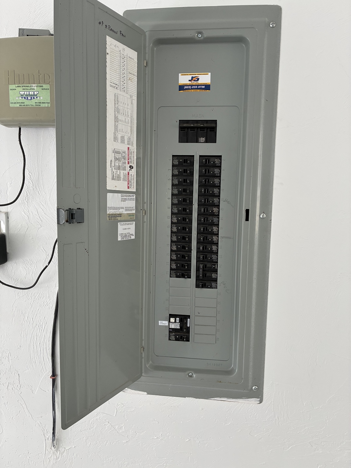 Electrical panel with dedicated EV charging circuit